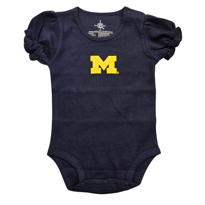 U of M Puff Sleeve Bodysuit