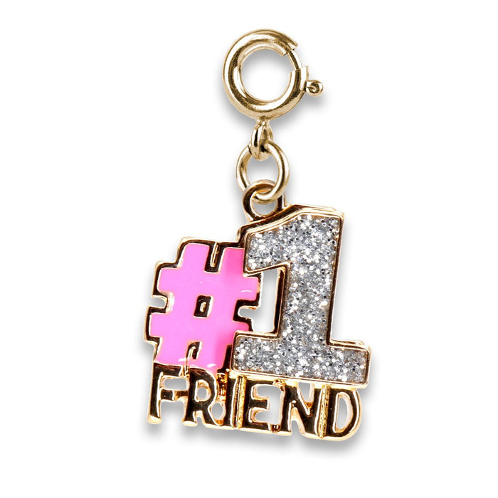 Charm It! Gold Glitter #1 Friend Charm xx