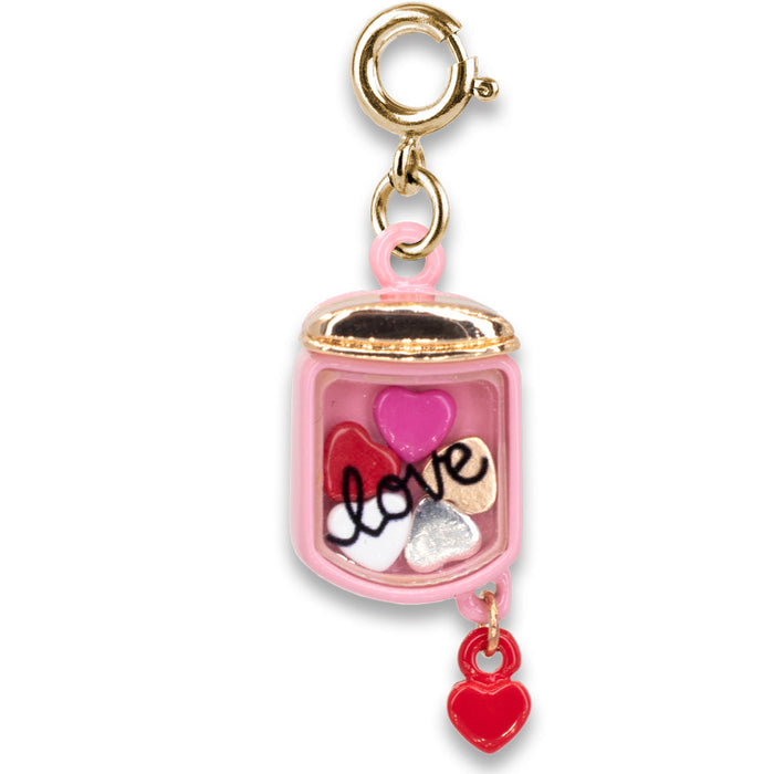 Charm It! Gold Jar of Hearts Shaker Charm