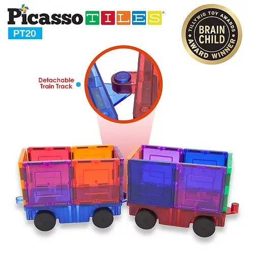 PicassoTiles 2 Piece Truck Set