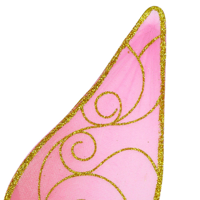 Butterfly Ballet Pink & Gold Sparkle Wire Wings