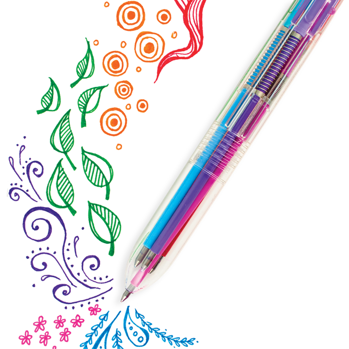 Six Click Colored Gel Pen - Classic