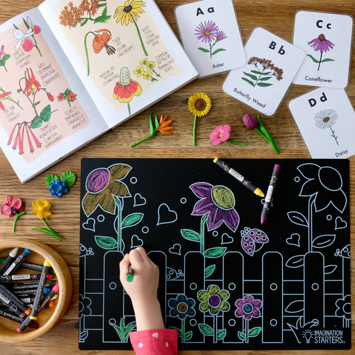 Chalkboard Coloring Placemat- Garden