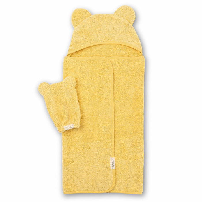 Hooded Towel + Wash Mitt Set