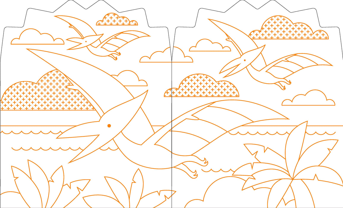 Coloring Book With Stickers: Dinosaurs