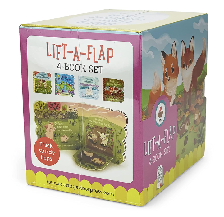 Animal Babies Lift-a-Flap 4-Book Set