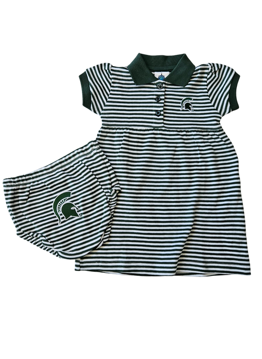 MSU Stripe Dress with Bloomers