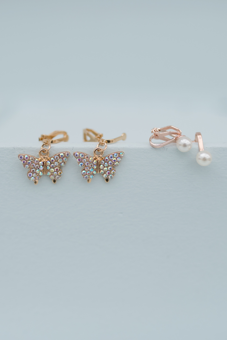 Boutique Butterfly Clip Earrings