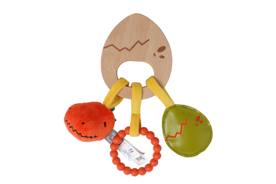 Wooden Rattle- Dino