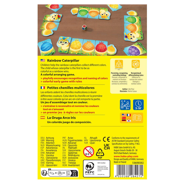 Rainbow Caterpillar Arranging Game - Mini