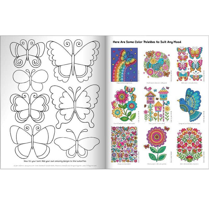 Coloring Book - Birds & Blooms