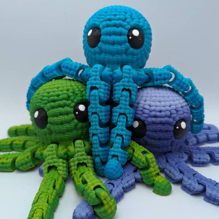 3D Printed Articulating Crochet Octopus