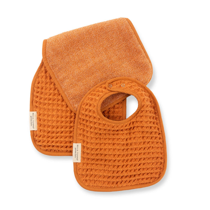 Reversible Bib + Burp Set Pumpkin