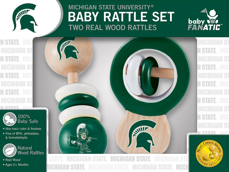 Michigan State Spartans - Baby Rattles 2-Pack