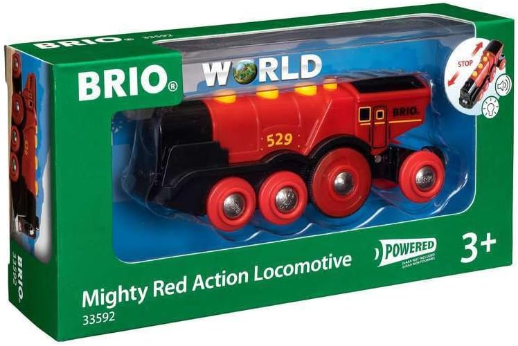 BRIO Mighty Red Action Locomotive Battery Operated Toy Train