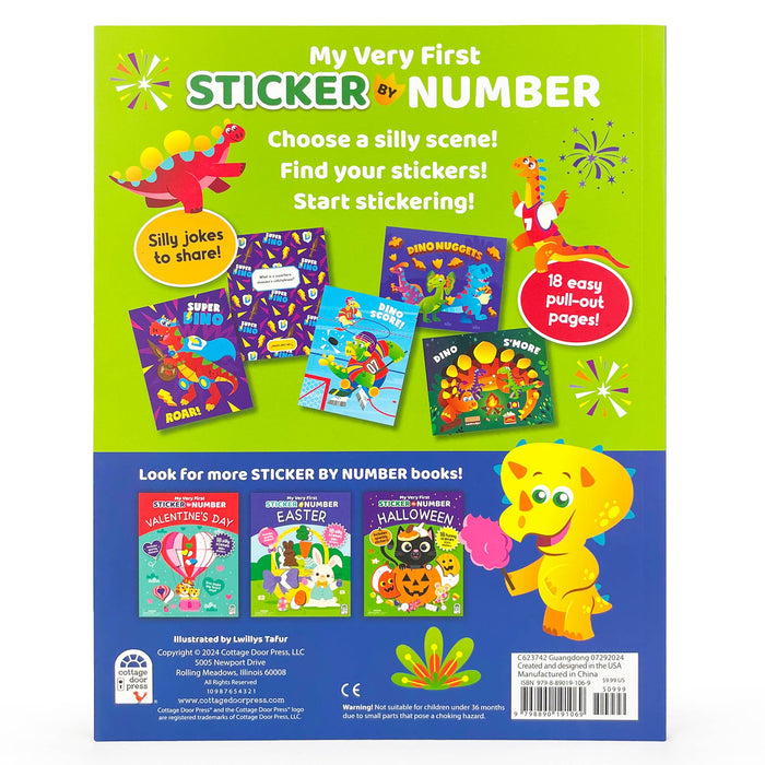 Dinosaurs Stick By Number Activity Book