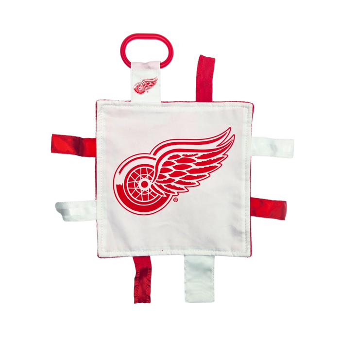 Detroit Red Wings Hockey Baby Jack Crinkle Tag Lovey 8" x 8"