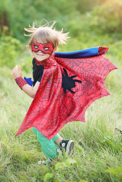 Spider Cape with Mask + Wristband