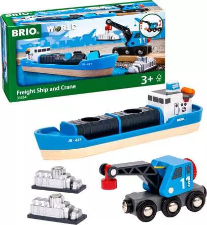 BRIO World Freight Ship & Crane