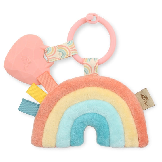 Itzy Pal Plush + Teether Rainbow