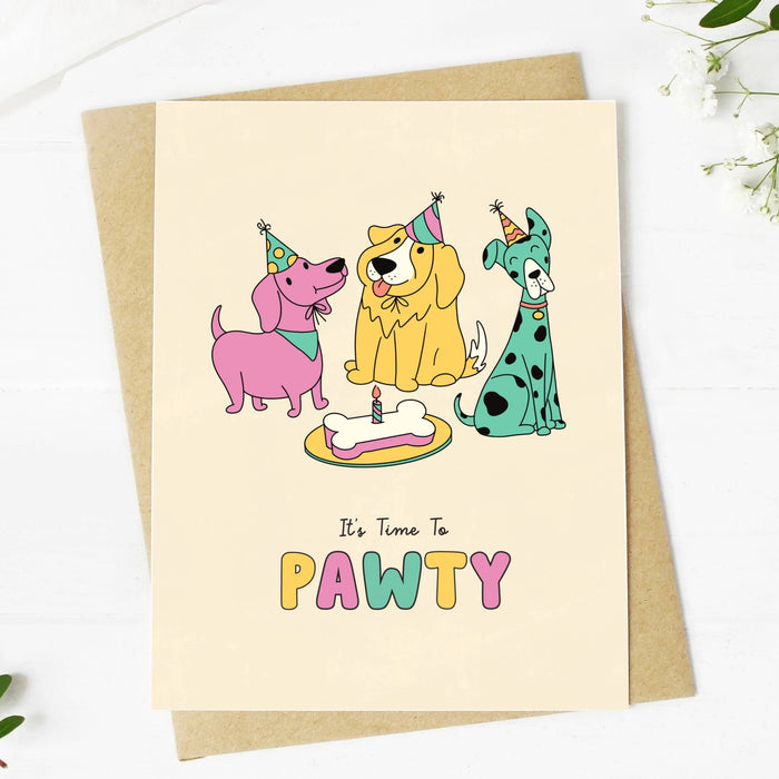 "It's Time To Pawty" Greeting Card