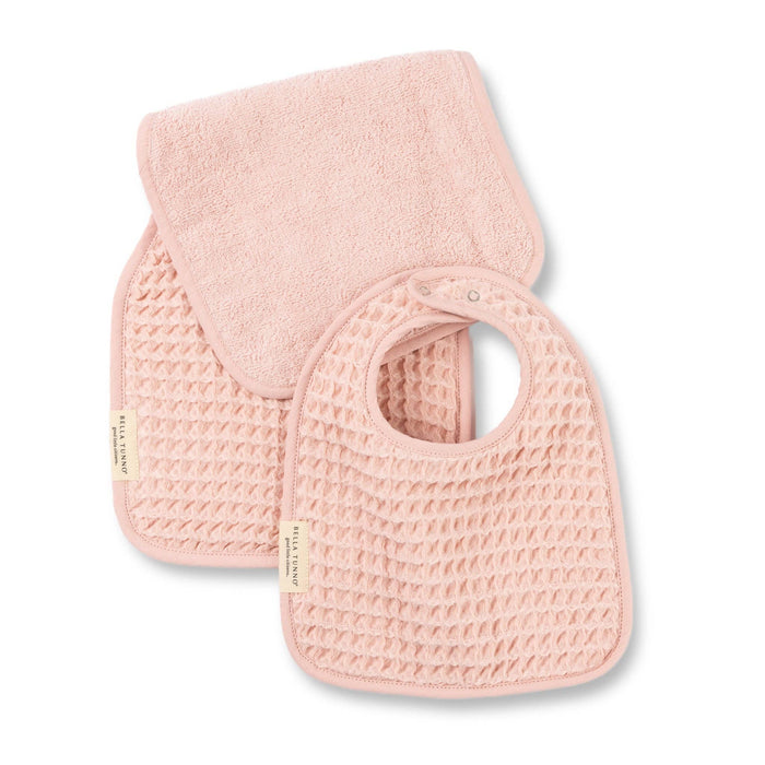 Reversible Bib + Burp Set Blush