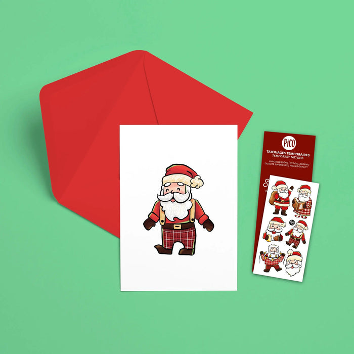 Greeting Card- Santa Claus in Pajamas