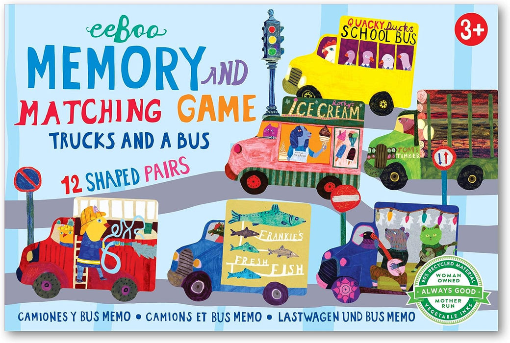 Trucks & a Bus Little Memory & Matching Game