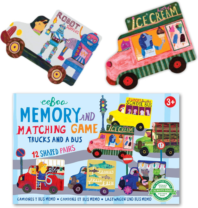 Trucks & a Bus Little Memory & Matching Game