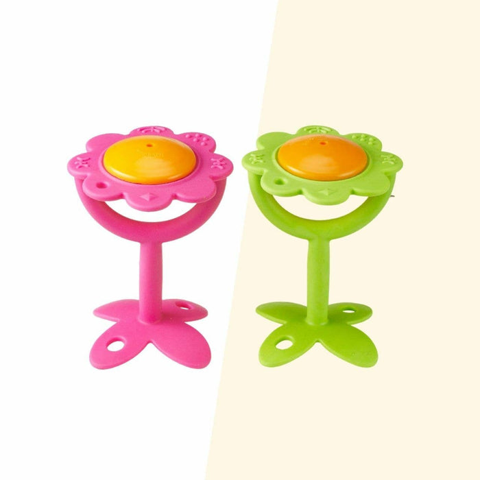 EZ Grip Baby Flower Rattle Teether / Oral Development Toy