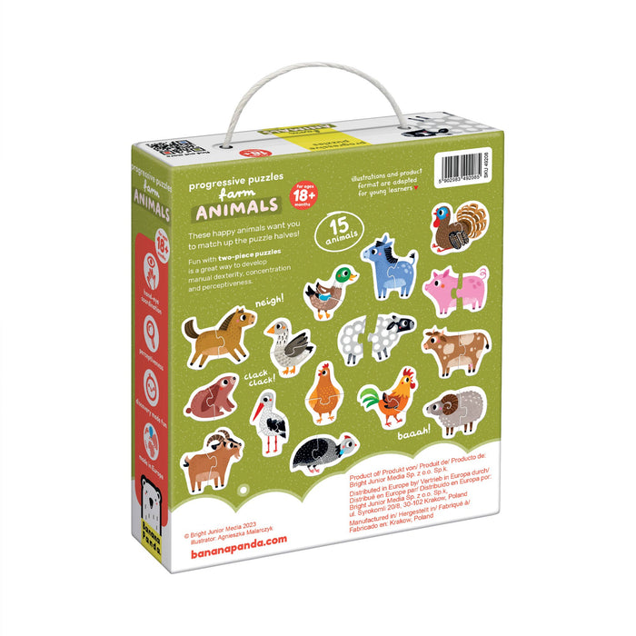 Progressive Puzzles Farm Animals for toddlers 18m+