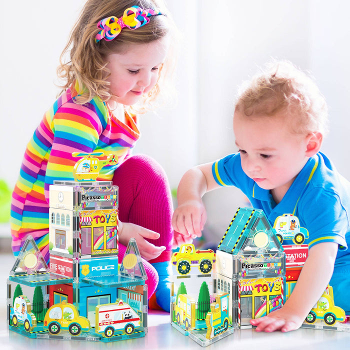 26pc Magnet Tile Building Blocks Metro City Themed