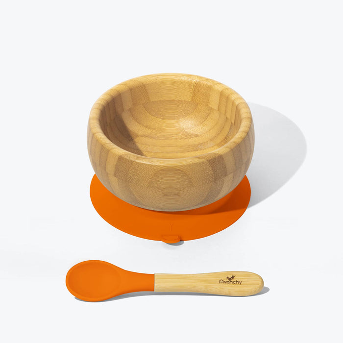 Bamboo Stay Put Suction Bowl + Spoon