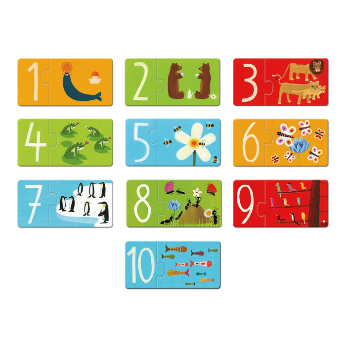 Numbers Puzzle Duo Matching Activity