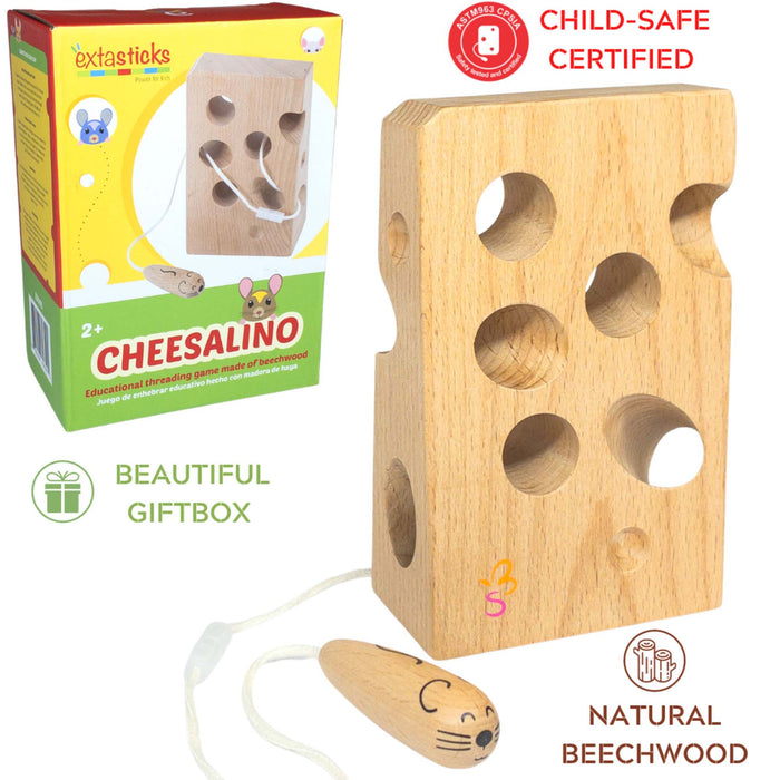 Cheesalino Wooden Lacing Toy