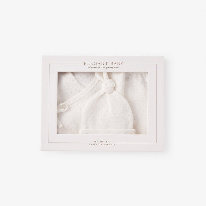 Organic Cotton Pointelle 3 Piece Preemie Welcome Set