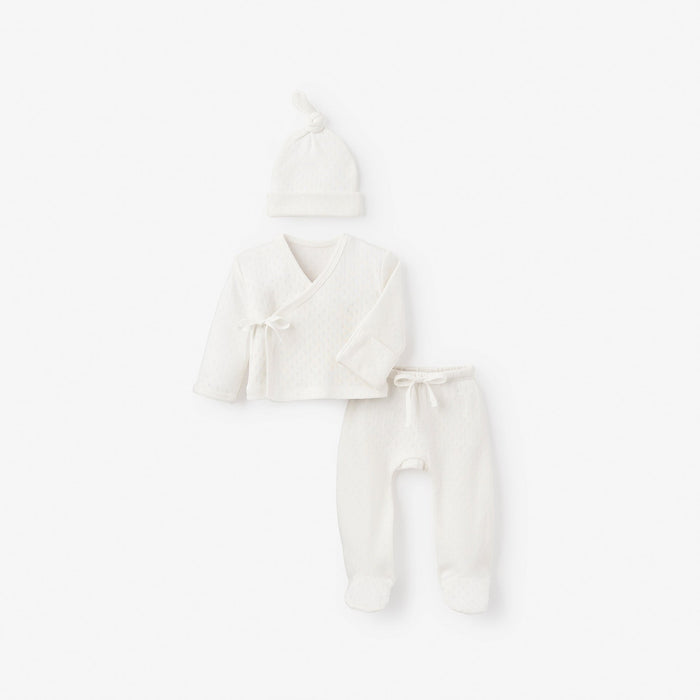 Organic Cotton Pointelle 3 Piece Preemie Welcome Set