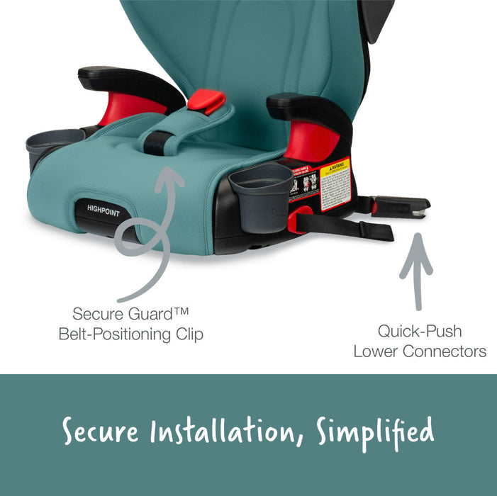 Britax Highpoint Backless Belt-Positioning Booster Seat with Safewash