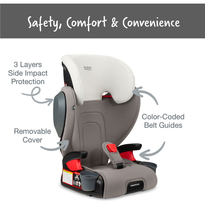 Britax Highpoint Backless Belt-Positioning Booster Seat with Safewash