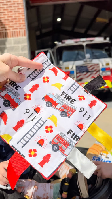 Firefighter Crinkle Tag Lovey