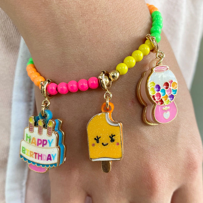 Charm It! Gold Birthday Cake Charm