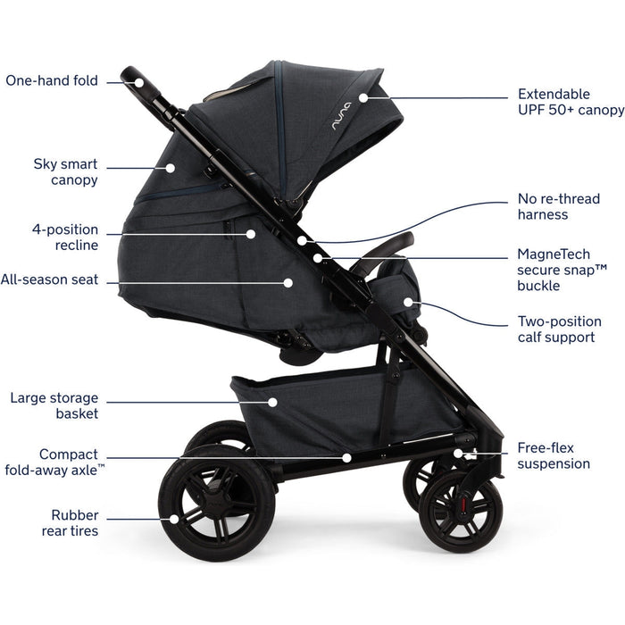 Nuna Tavo Next Stroller with MagneTech Secure Snap