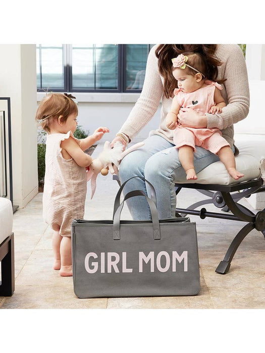 Girl Mom Canvas Tote