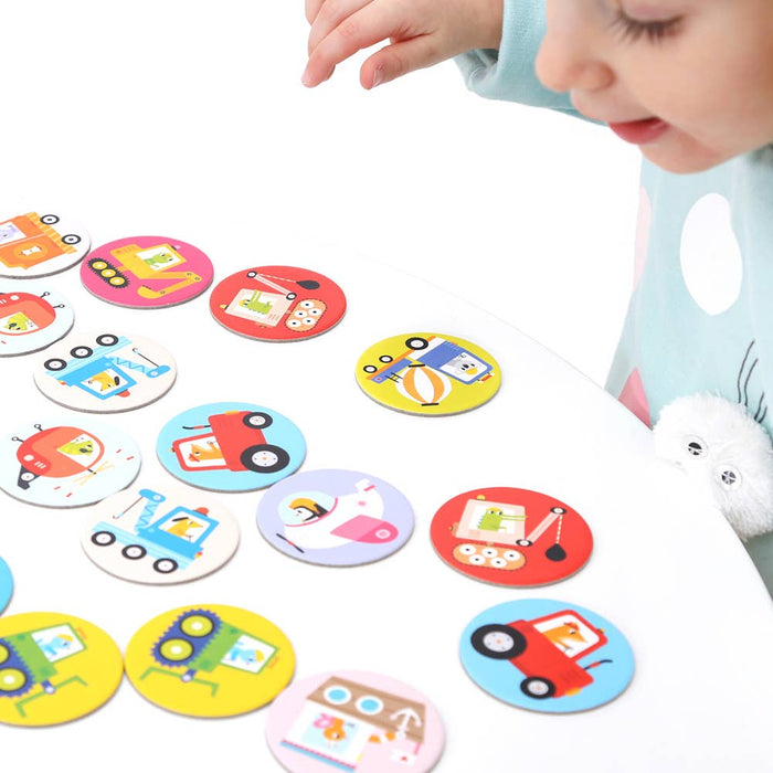 On-the-Go Puzzle Memory Game Vehicles 2+ for toddlers