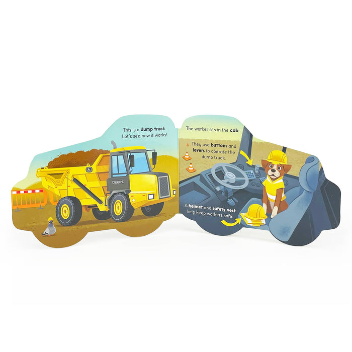 John Deere Kids How Dump Trucks Work Shaped Board Book