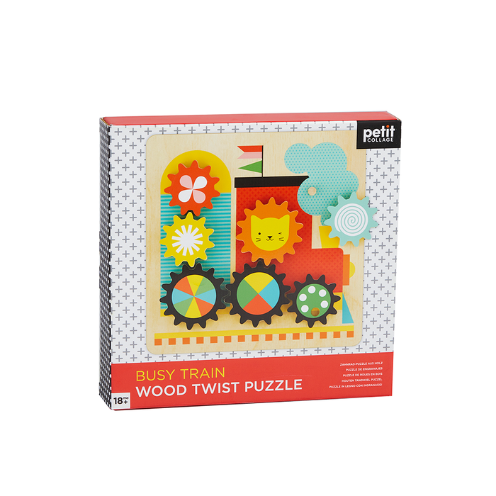 Busy Train Wooden Twist Puzzle