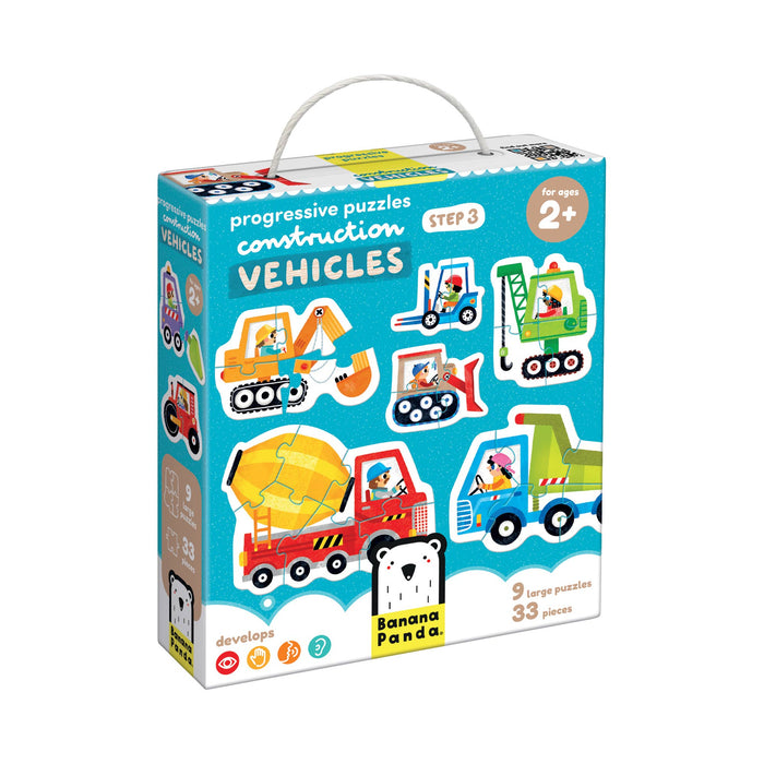 Progressive Puzzles Construction Vehicles 2+ for toddlers