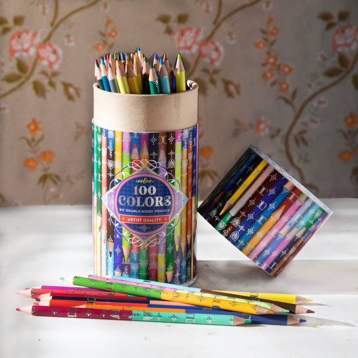 100 Colors - 50 Double-Sided Pencils