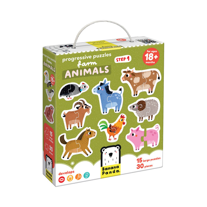 Progressive Puzzles Farm Animals for toddlers 18m+