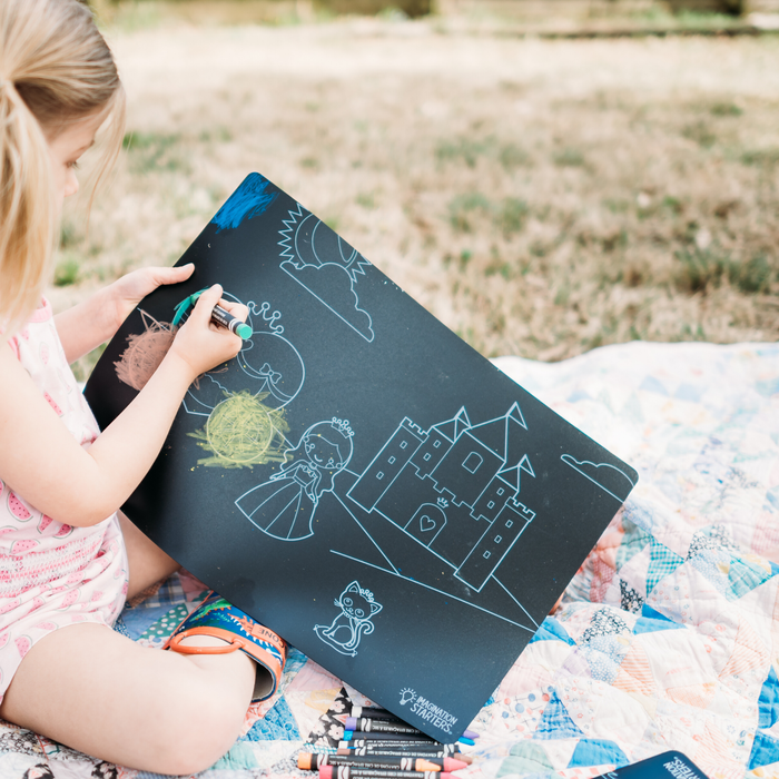 Chalkboard Coloring Placemat- Princess